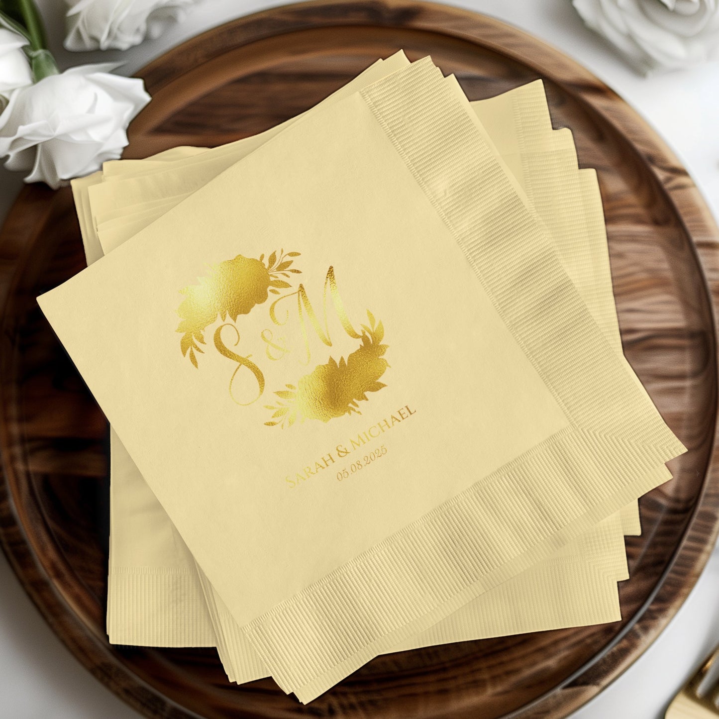 Elegant Personalized Wedding Monogrammed Napkins product