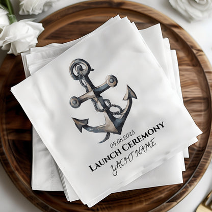 Nautical Anchor Design Launch Ceremony Napkin product