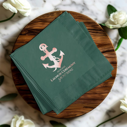 Launch Ceremony Yacht Name Printed Napkin product type