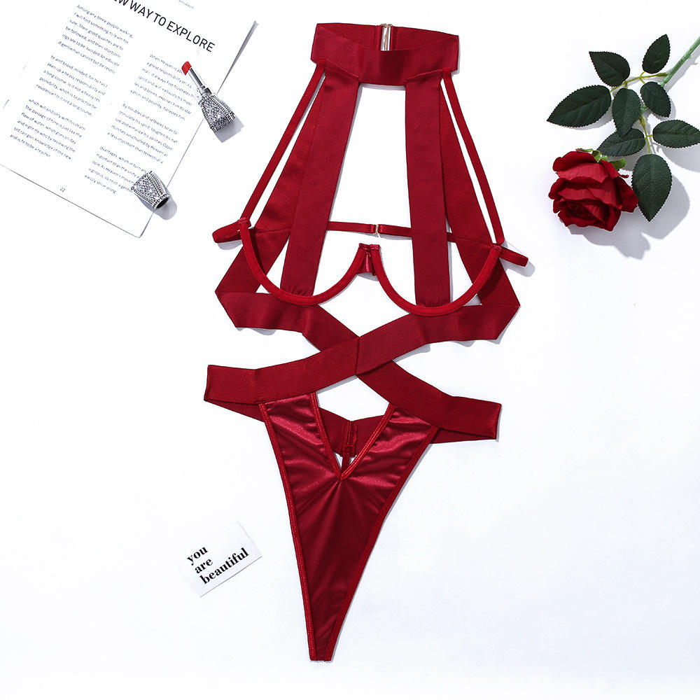 Mode Sexy Damen Kleidung Nylon Dessous Cut-Out Bodysuit