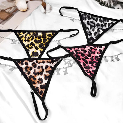 Personalisierter Tanga mit Leopardenmuster