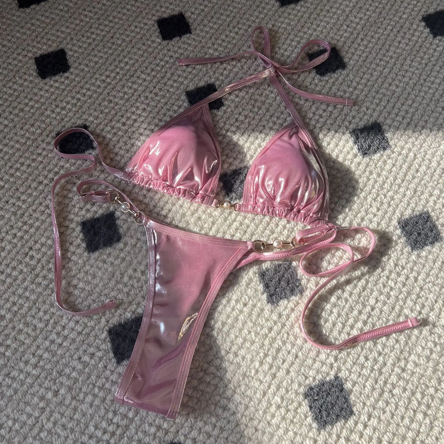Bikini-Badeanzug-Set mit individuellem Namen