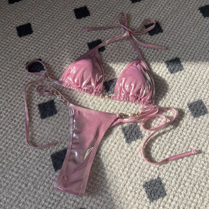 Bikini-Badeanzug-Set mit individuellem Namen