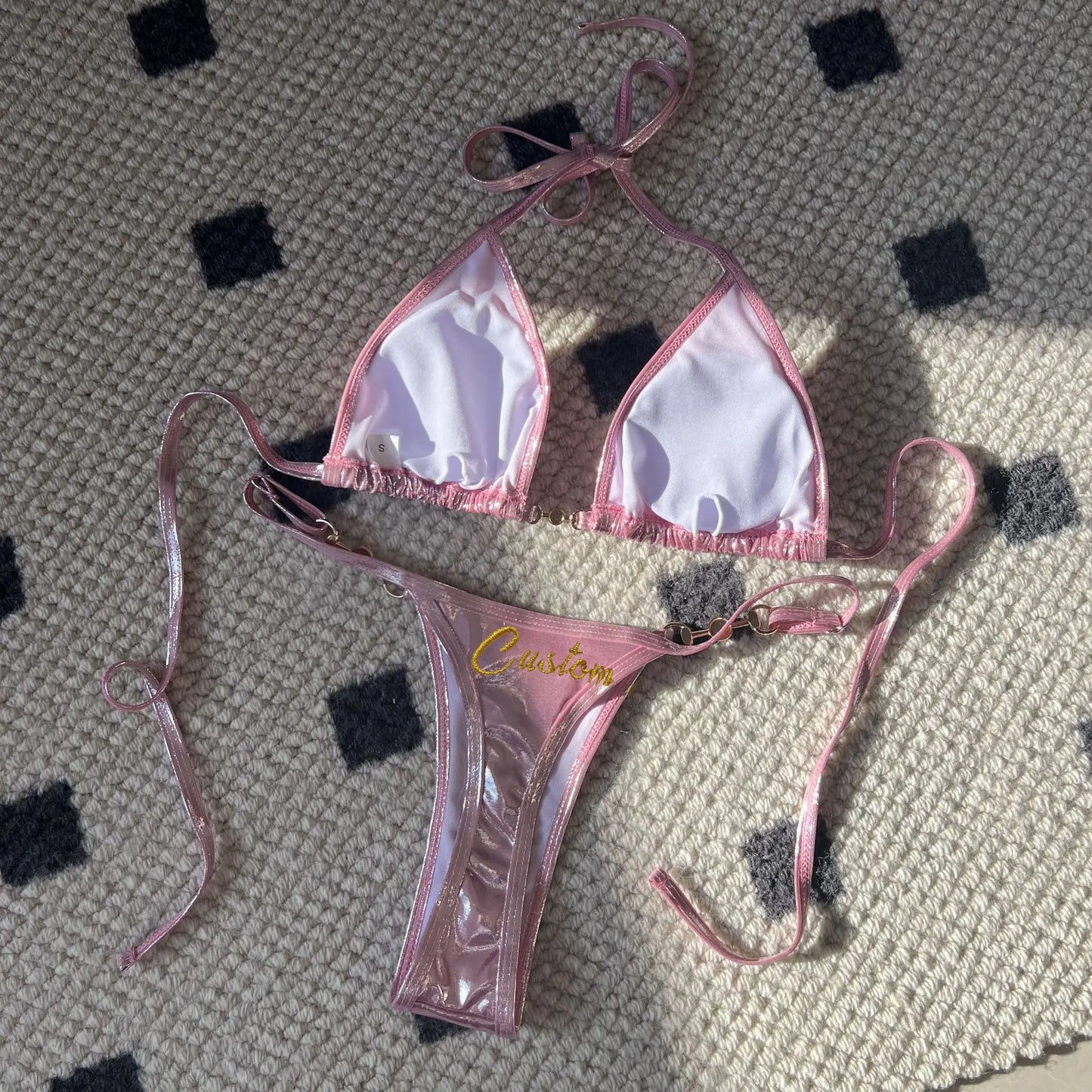 Bikini-Badeanzug-Set mit individuellem Namen