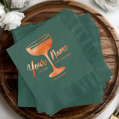 Stylish Personalized Cocktail Party Napkins product type