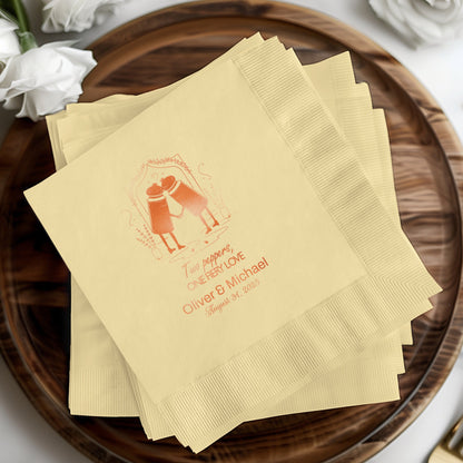 Elegant Personalized Wedding Napkins product