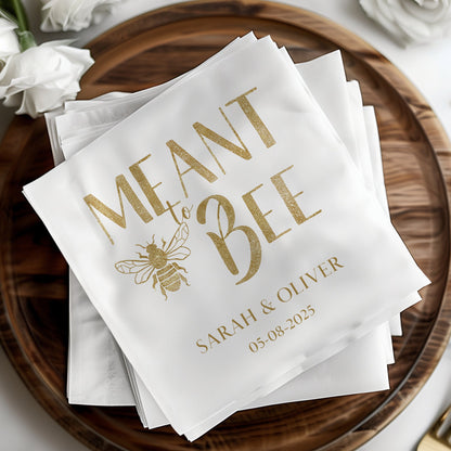 Meant to Bee Custom Wedding Napkins product type