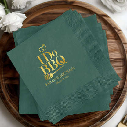 Personalized I Do BBQ Wedding Party Napkin product