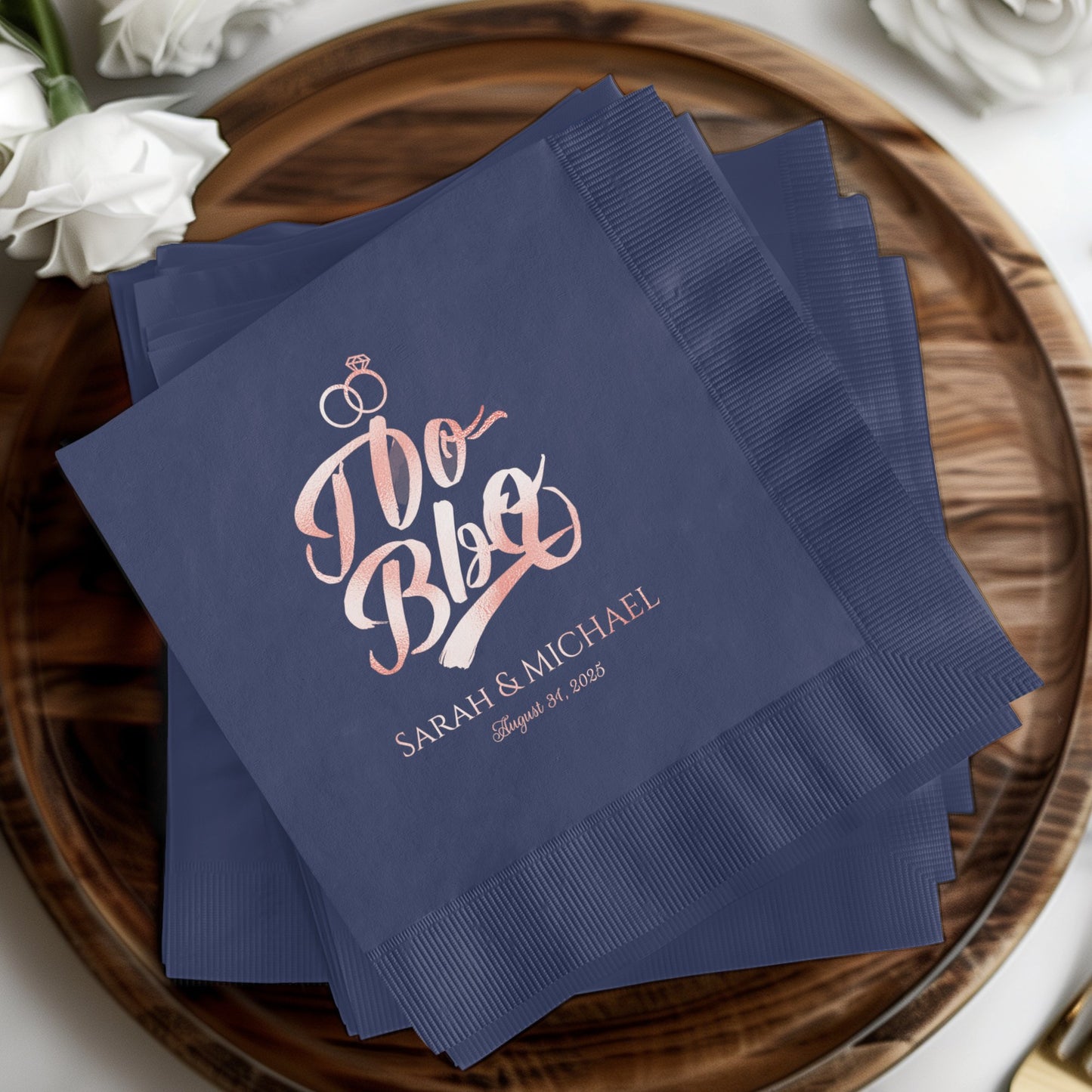 Personalized I Do BBQ Napkins Wedding Favor product