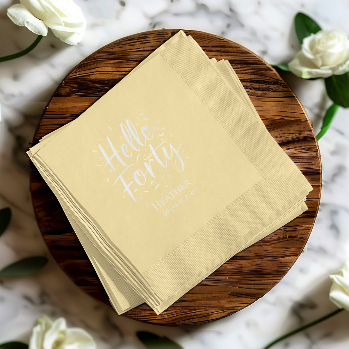 Hello Forty Personalized Napkin Party Decor product