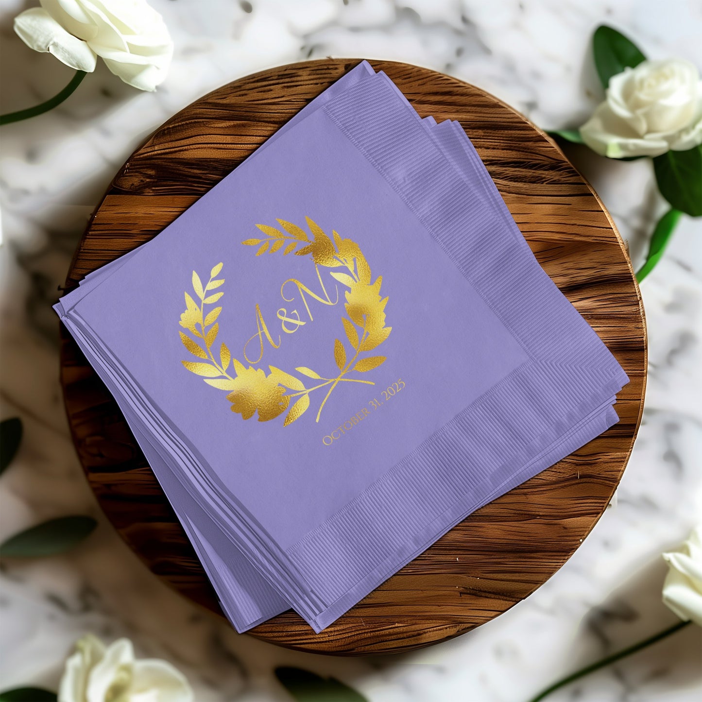 Elegant Personalized Wedding Event Napkin product