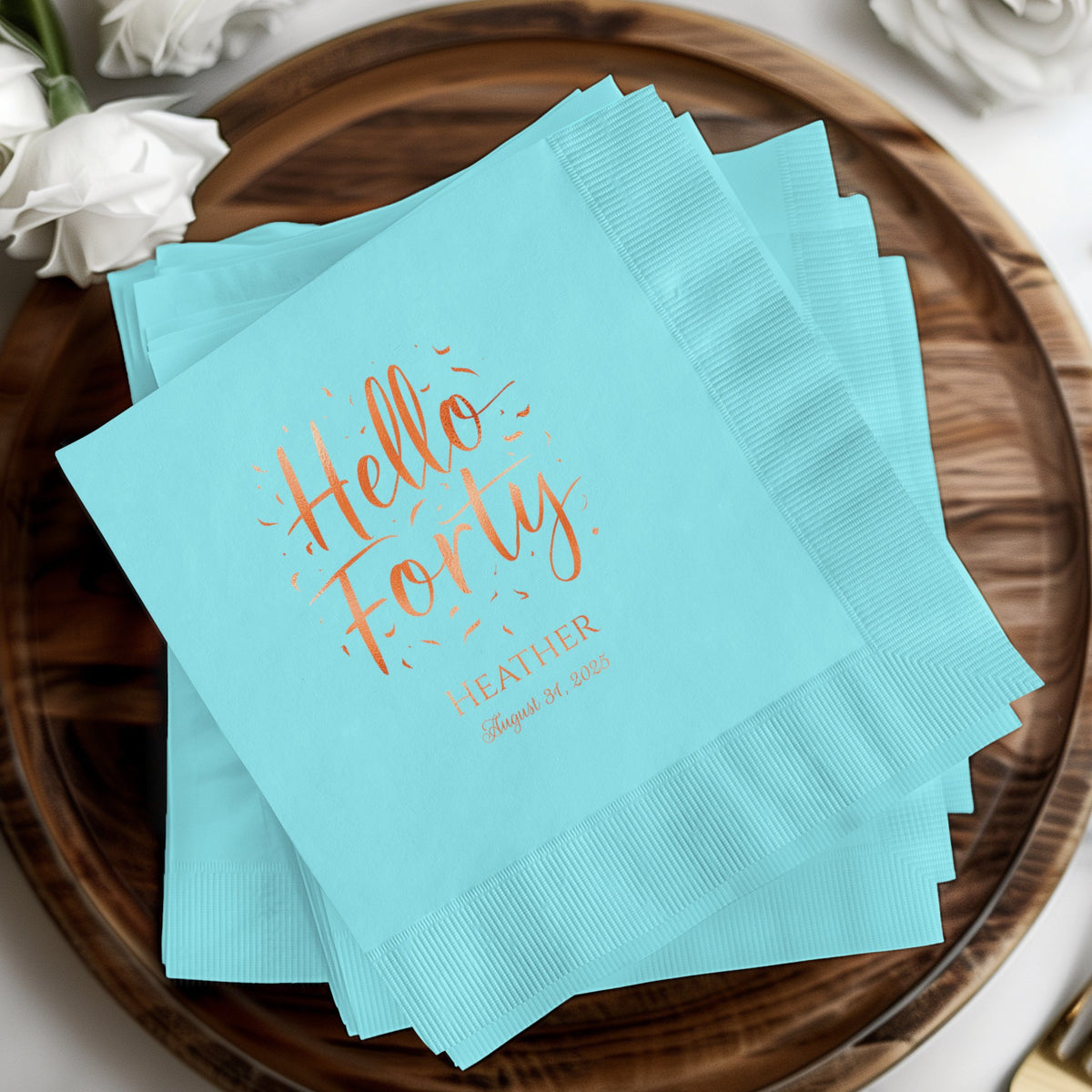 Hello Forty Heather Celebratory Decorative product