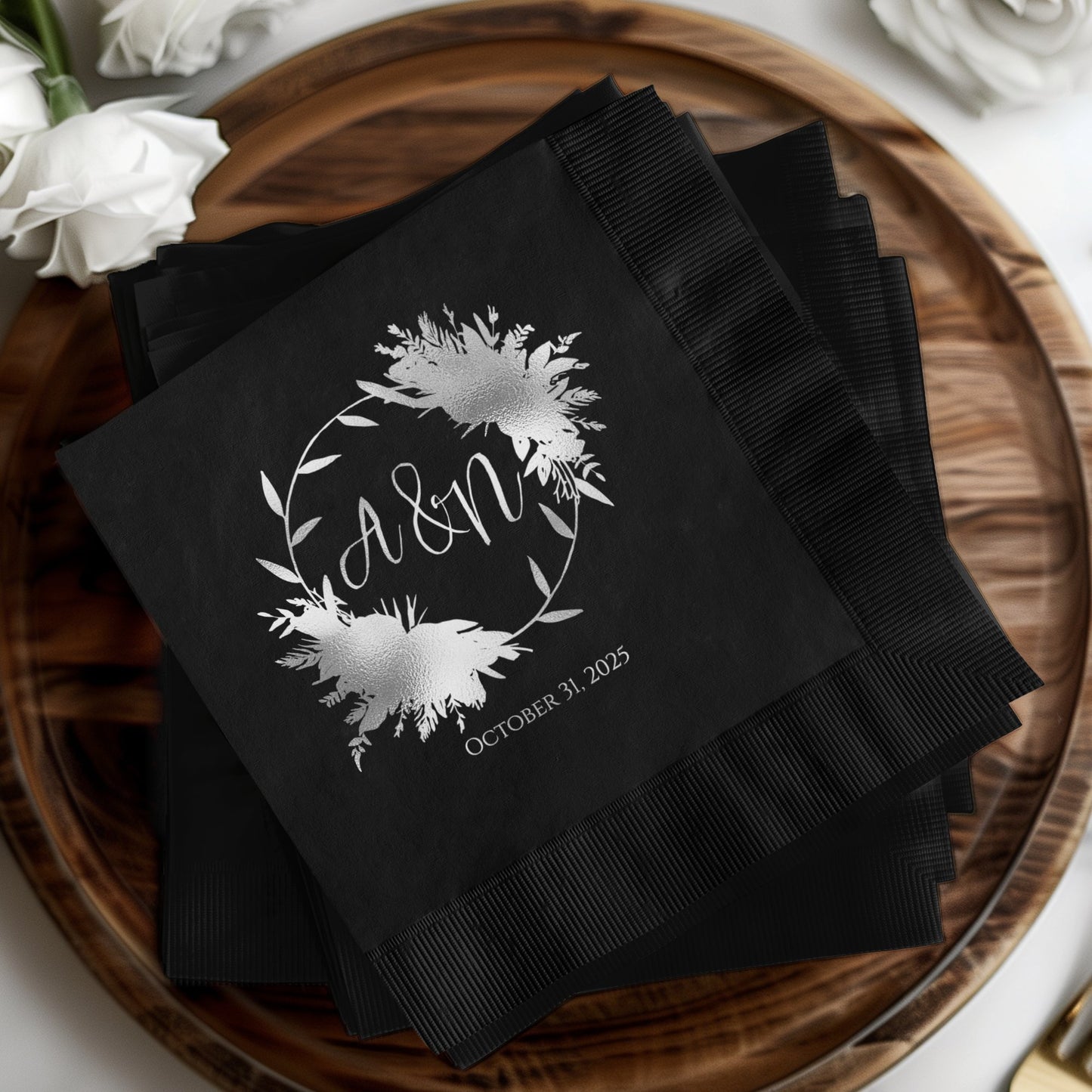 Elegant Custom Wedding Napkins Personalized Product Type