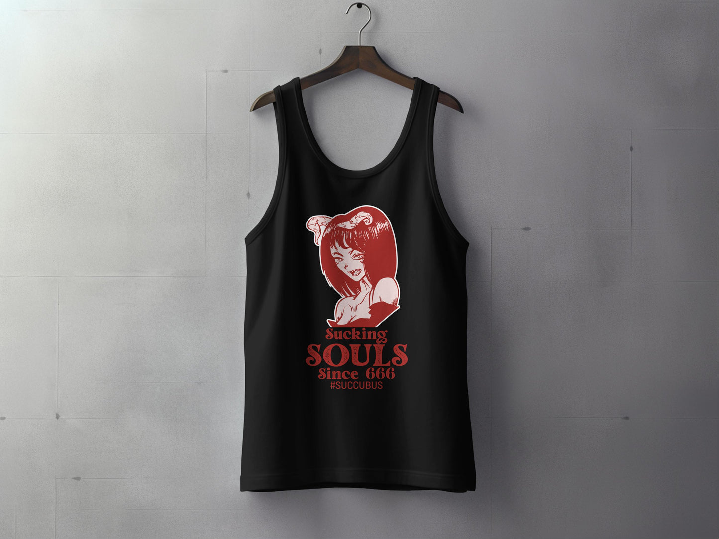 Sucking Souls Anime Style Premium Black Tank Top product