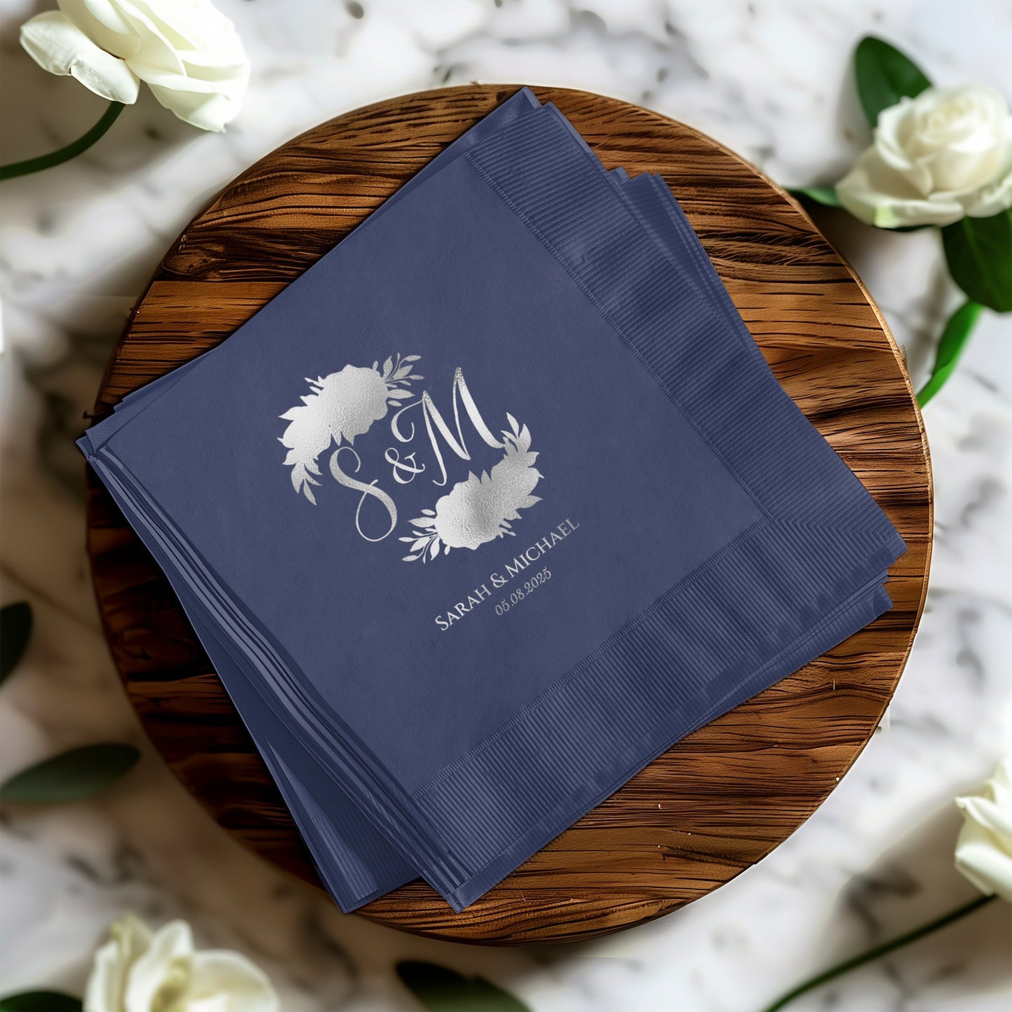 Elegant Personalized Wedding Monogram Napkins product