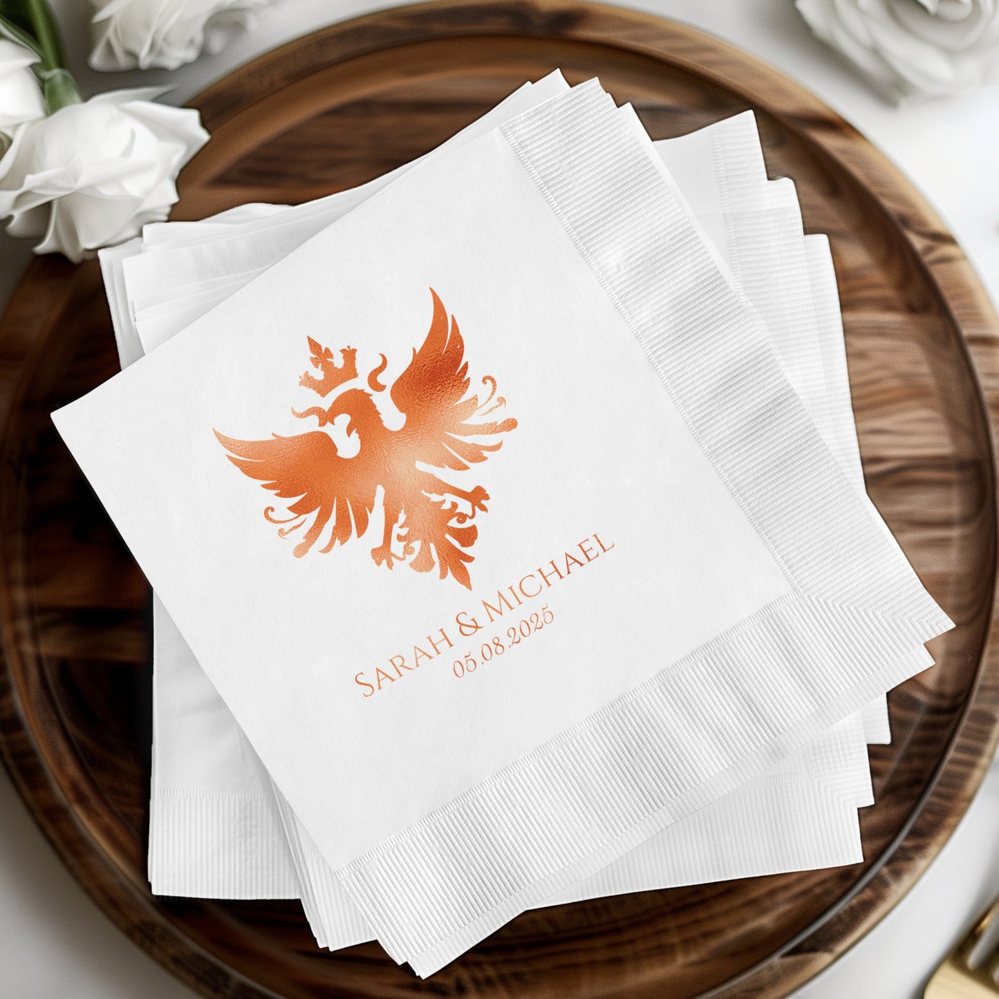 Custom Wedding Napkins Elegant Personalized product