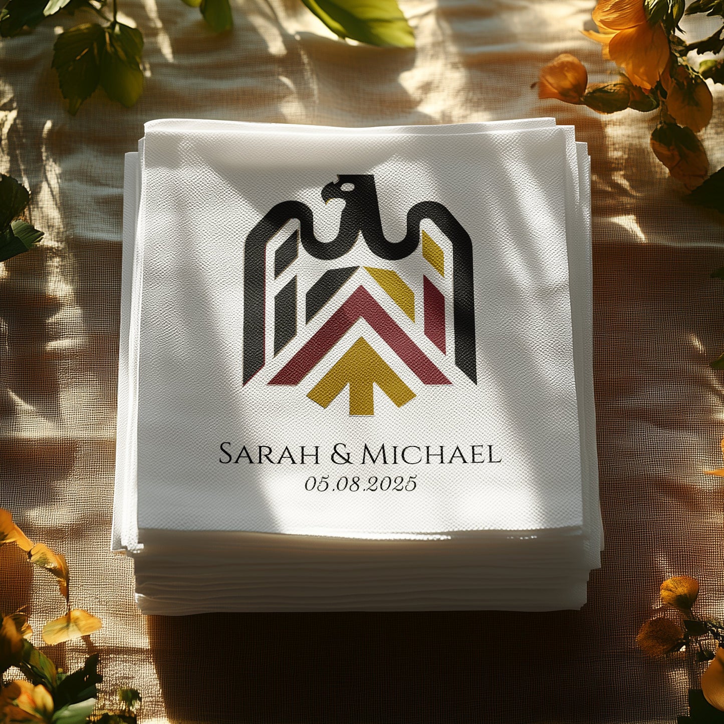 Customized Wedding Date Napkins product type