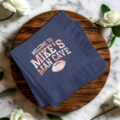 Welcome to Mike's Man Cave Printed Napkins product