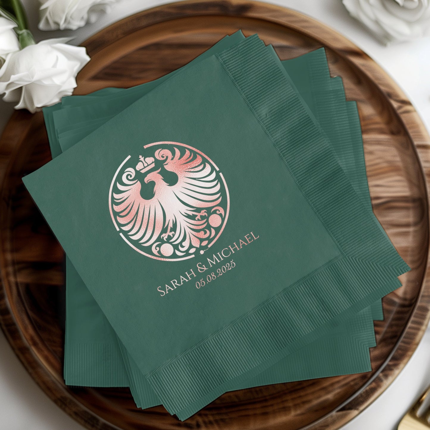 Elegant Custom Printed Wedding Napkins Product
