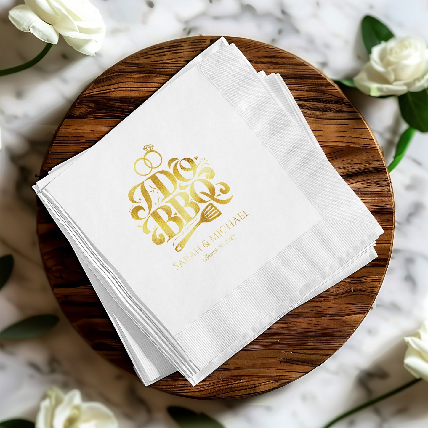 Elegant Personalized Wedding Napkin Product Type