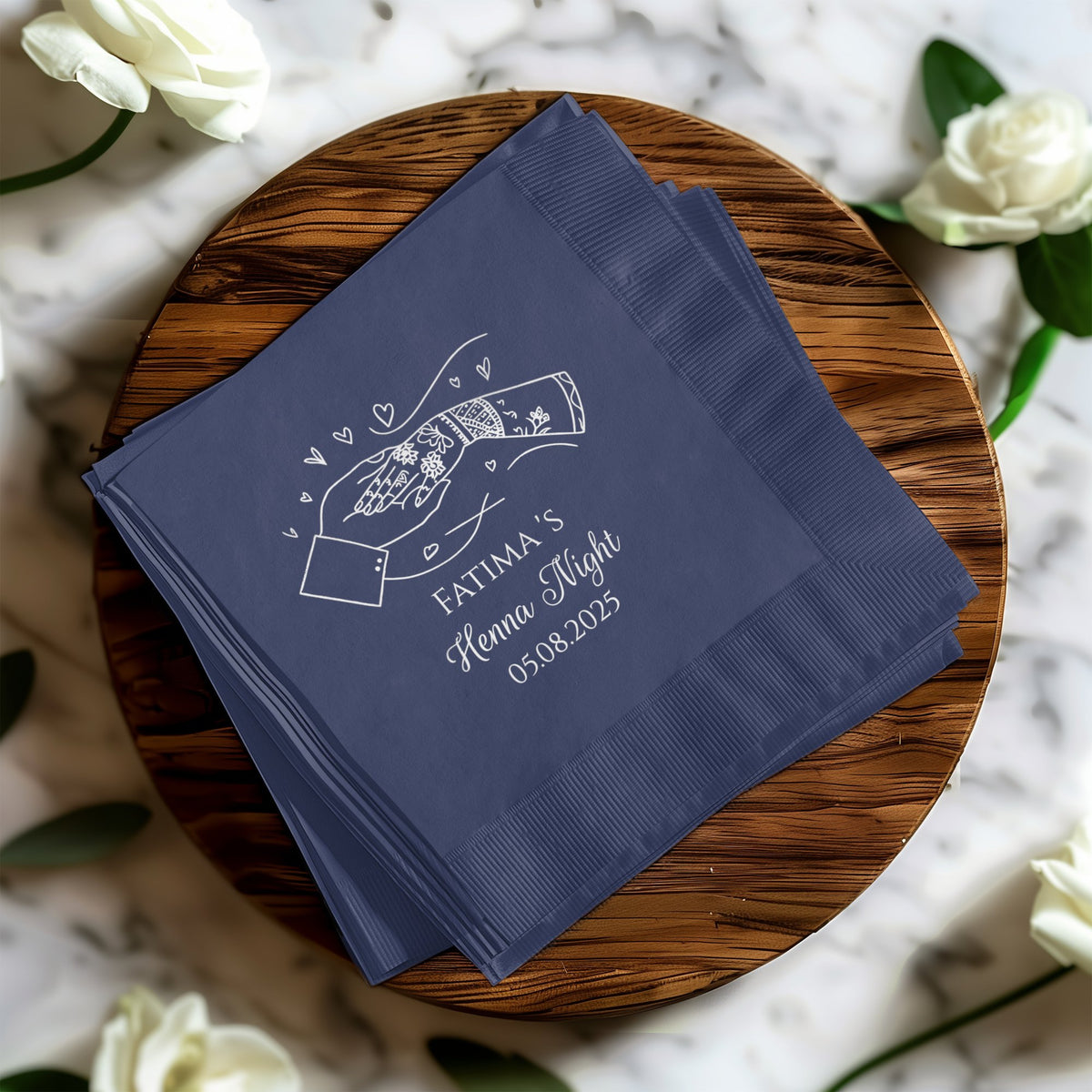 Personalized Henna Night Napkins Custom Product