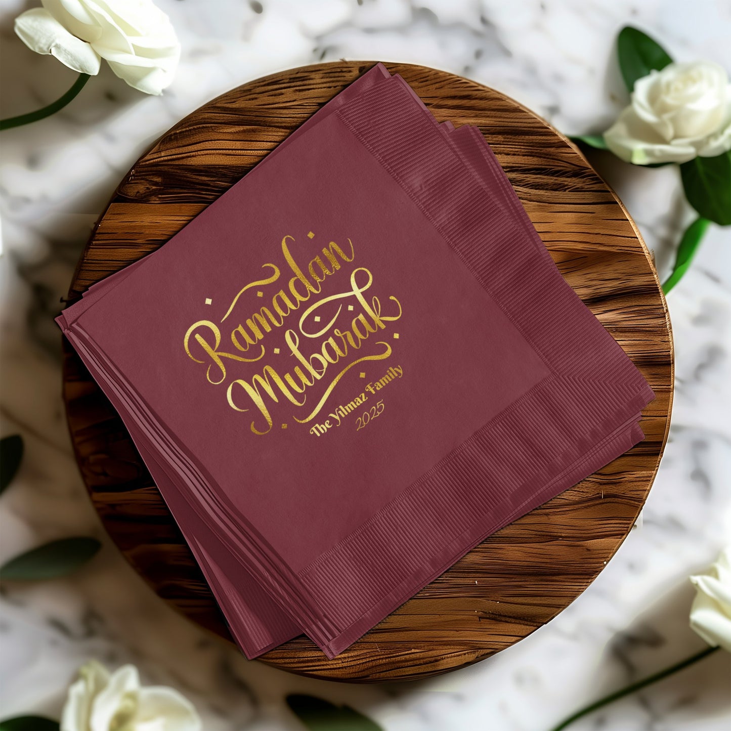 Elegant Personalized Ramadan Mubarak Napkin product type