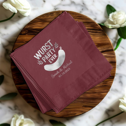 Wurst Party Ever Custom Printed Napkins product