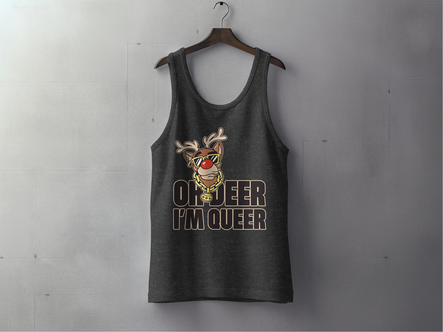 Oh Deer I'm Queer Funny Humor Tank Top product type