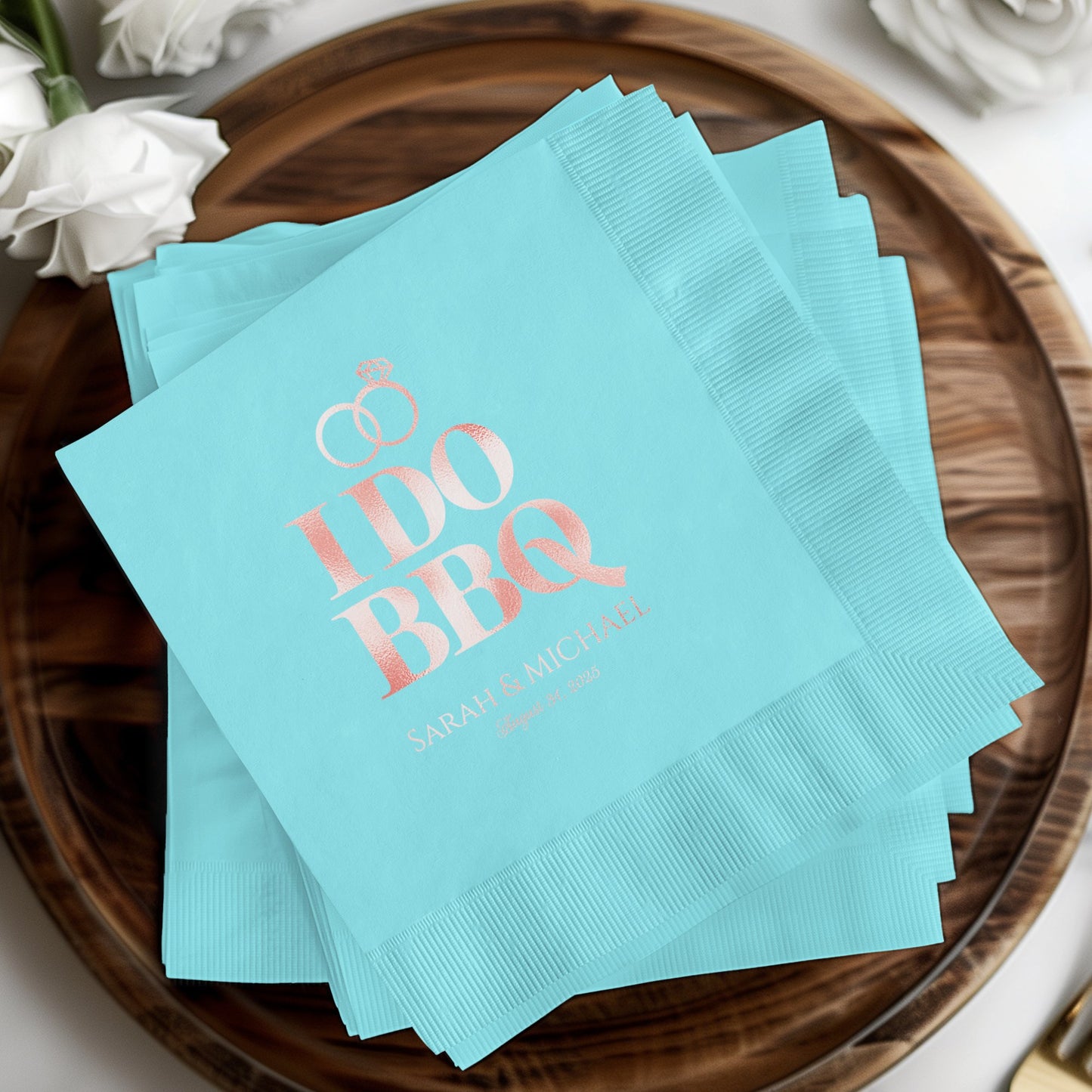 I Do BBQ Custom Event Napkins Party Decor product type