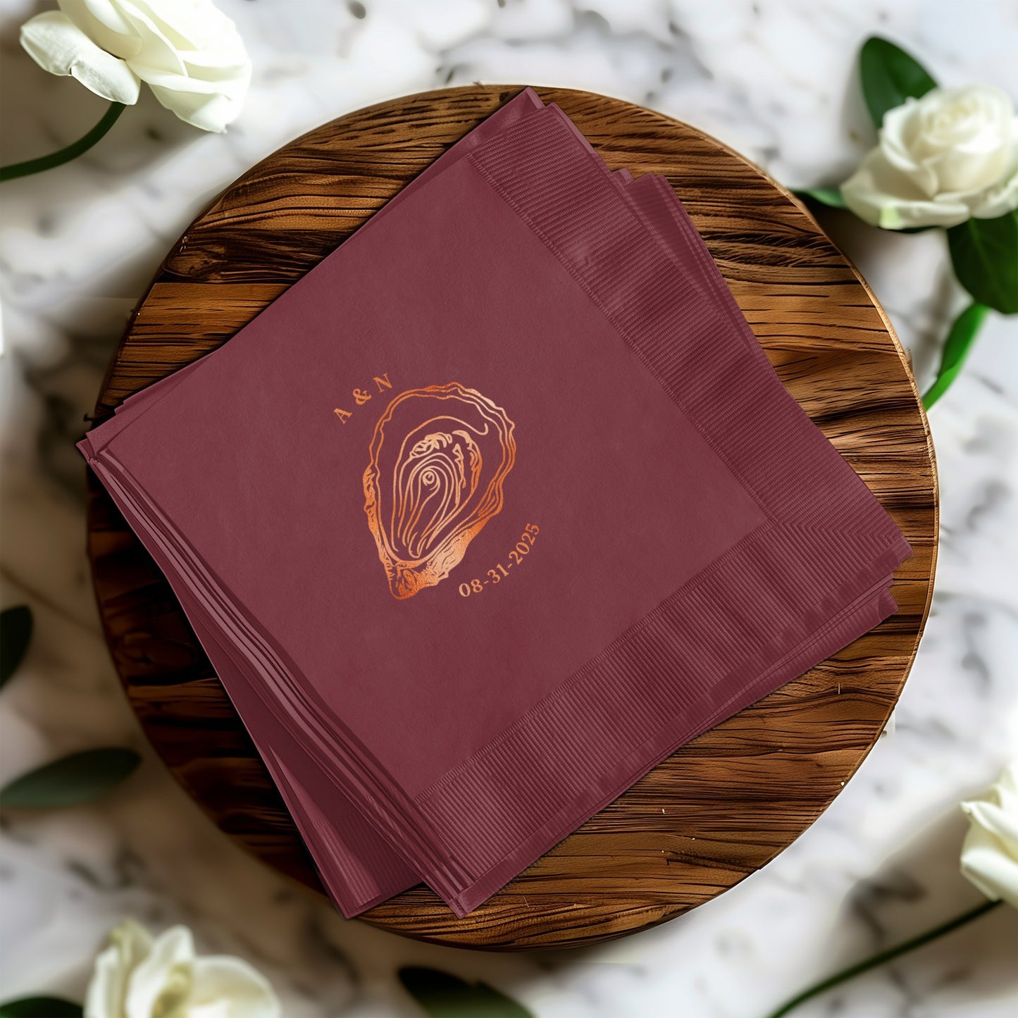 Personalized Wedding Date Printed Napkin product