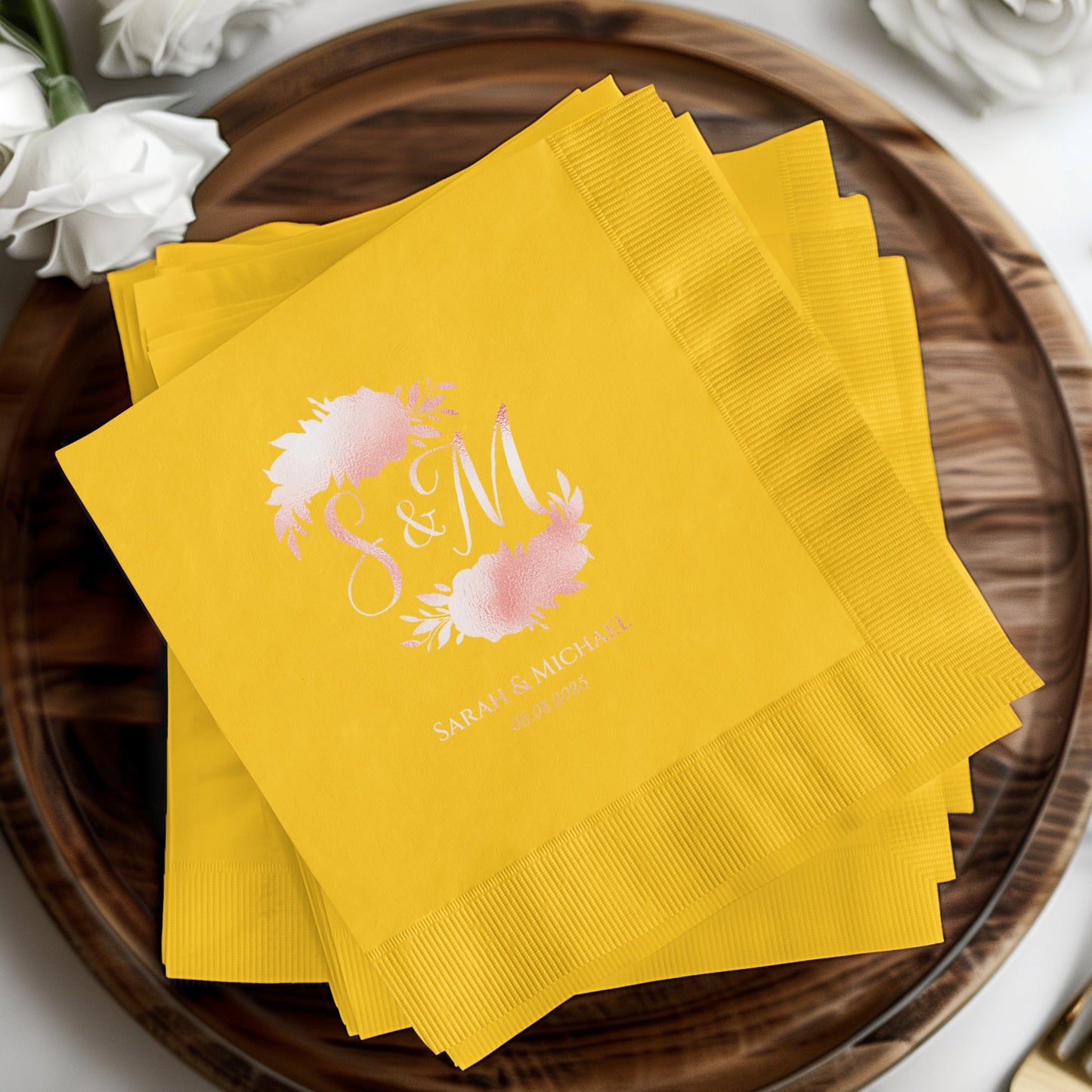Personalized Wedding Date Napkin product