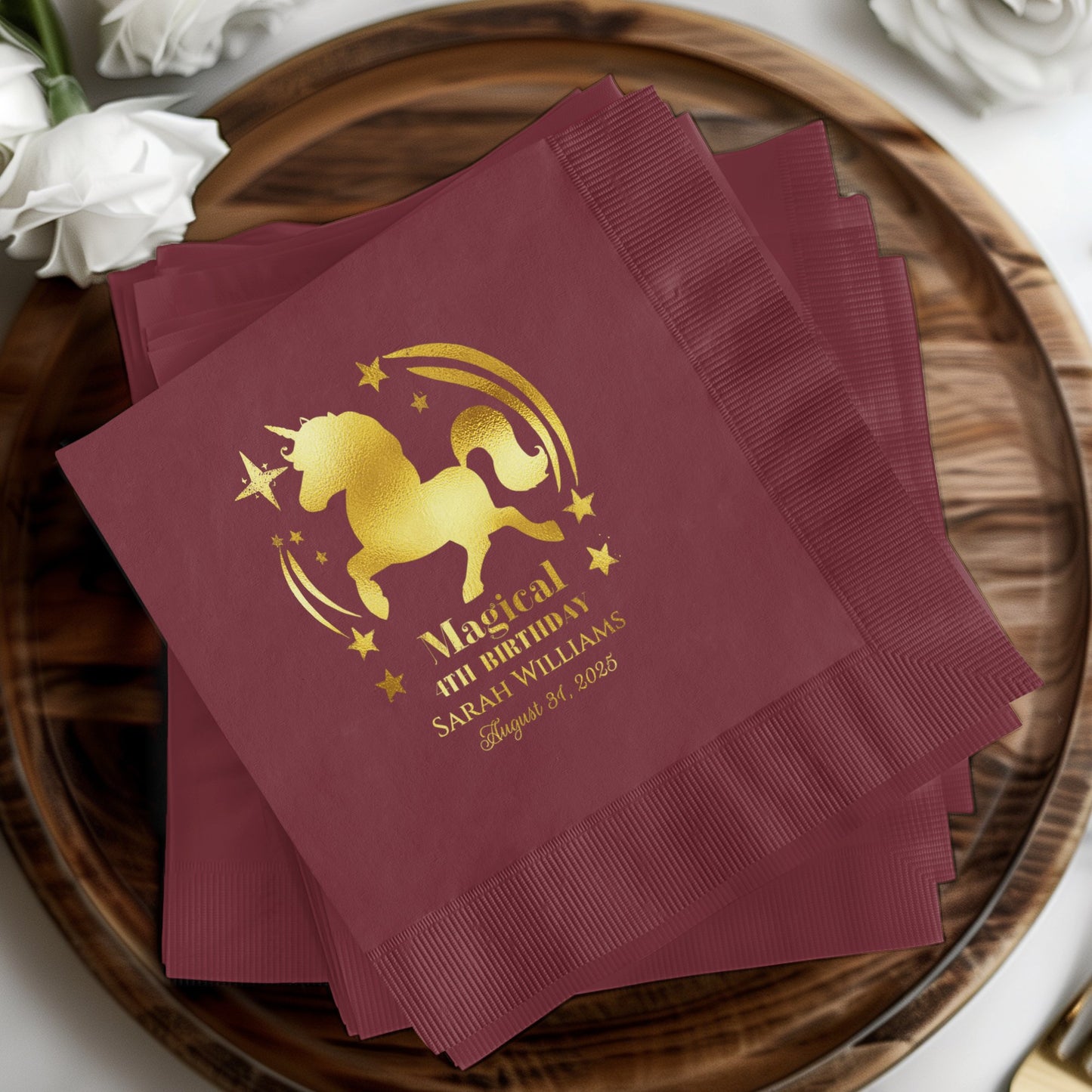 Magical Unicorn Birthday Design Napkins product