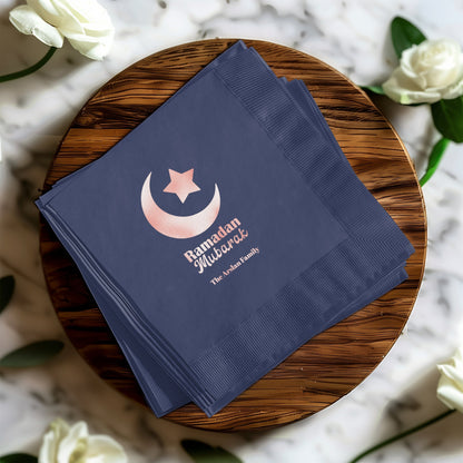 Ramadan Mubarak Dark Blue Napkins product type