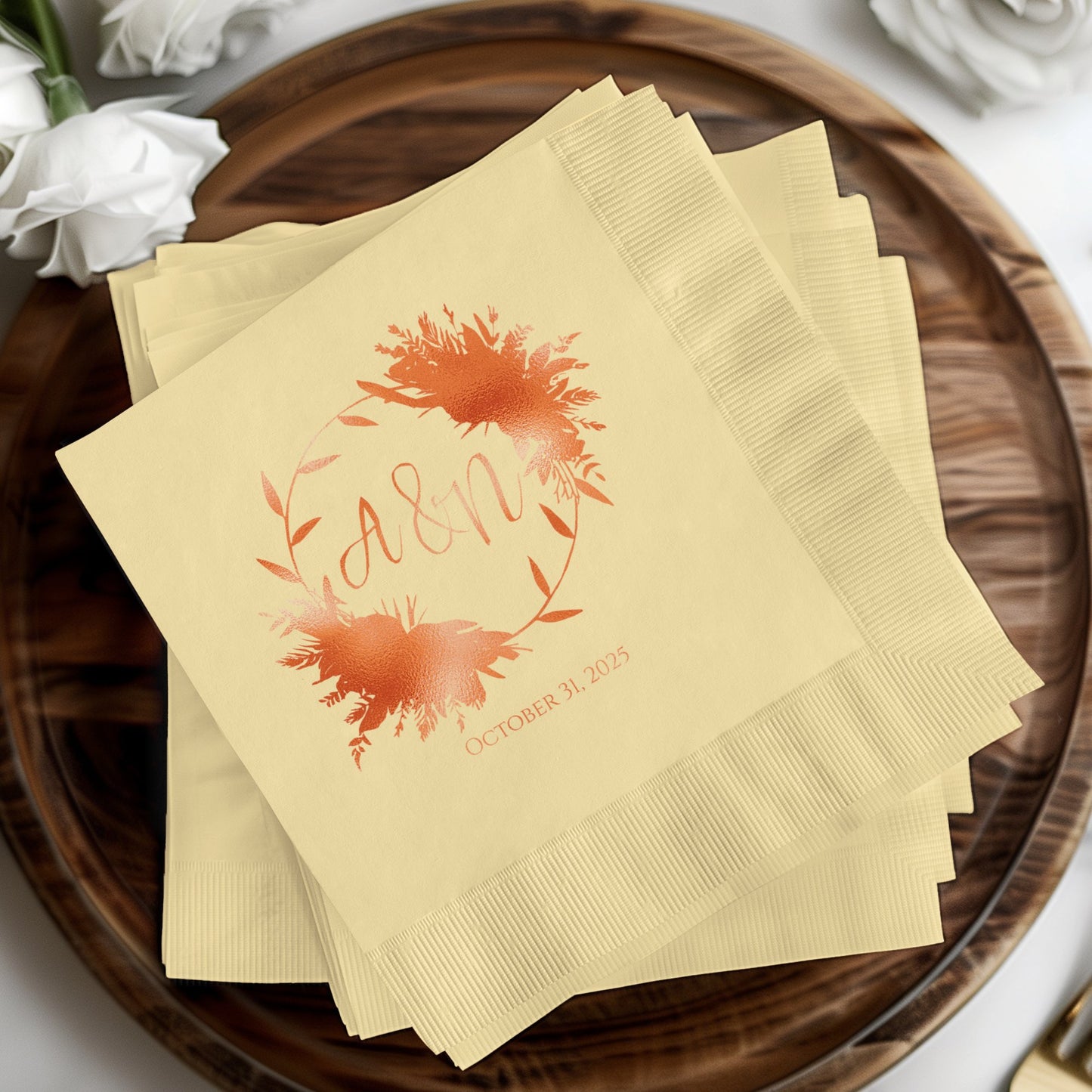 Customized Wedding Date Printed Napkin product