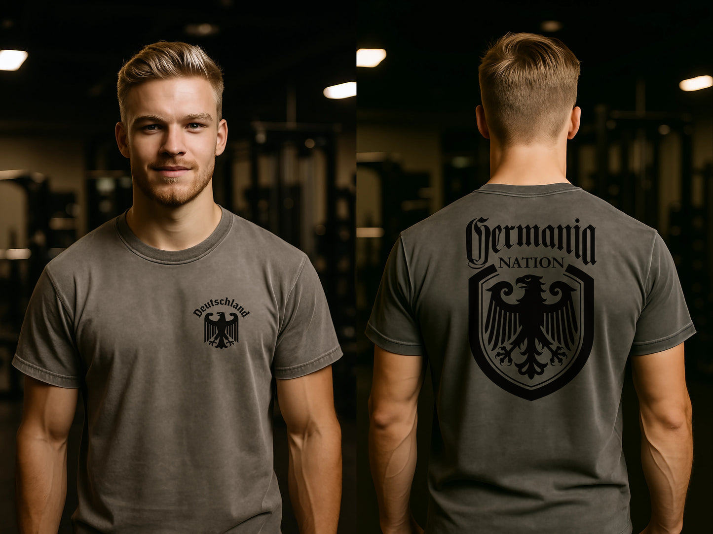 Germania Nation Patriotisches Verwaschenes Unisex T-Shirt