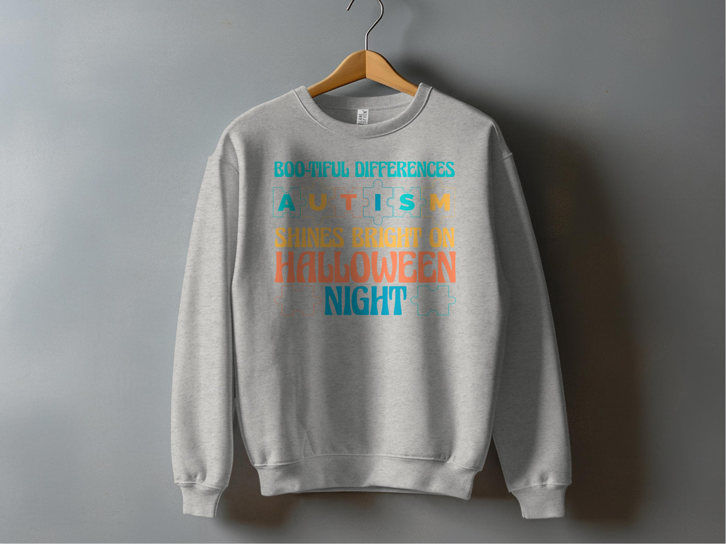 Boo-tiful Differences Autism Shines Bright Halloween product type