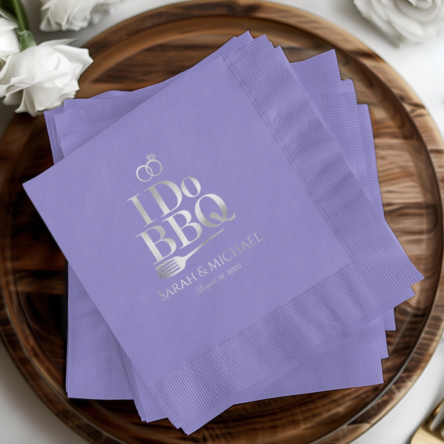 Personalized I Do BBQ Custom Wedding Napkins product