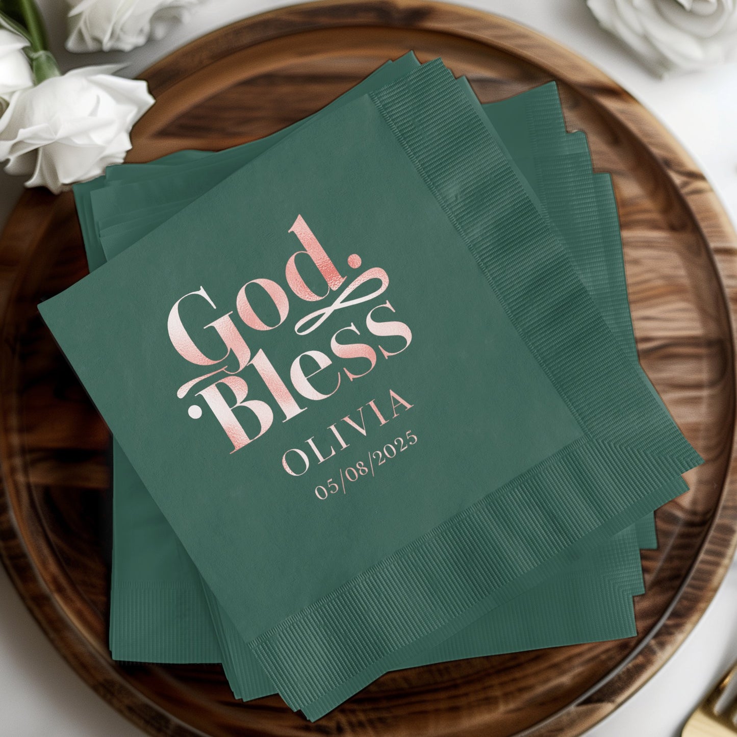 Personalized God Bless Printed Napkin Product