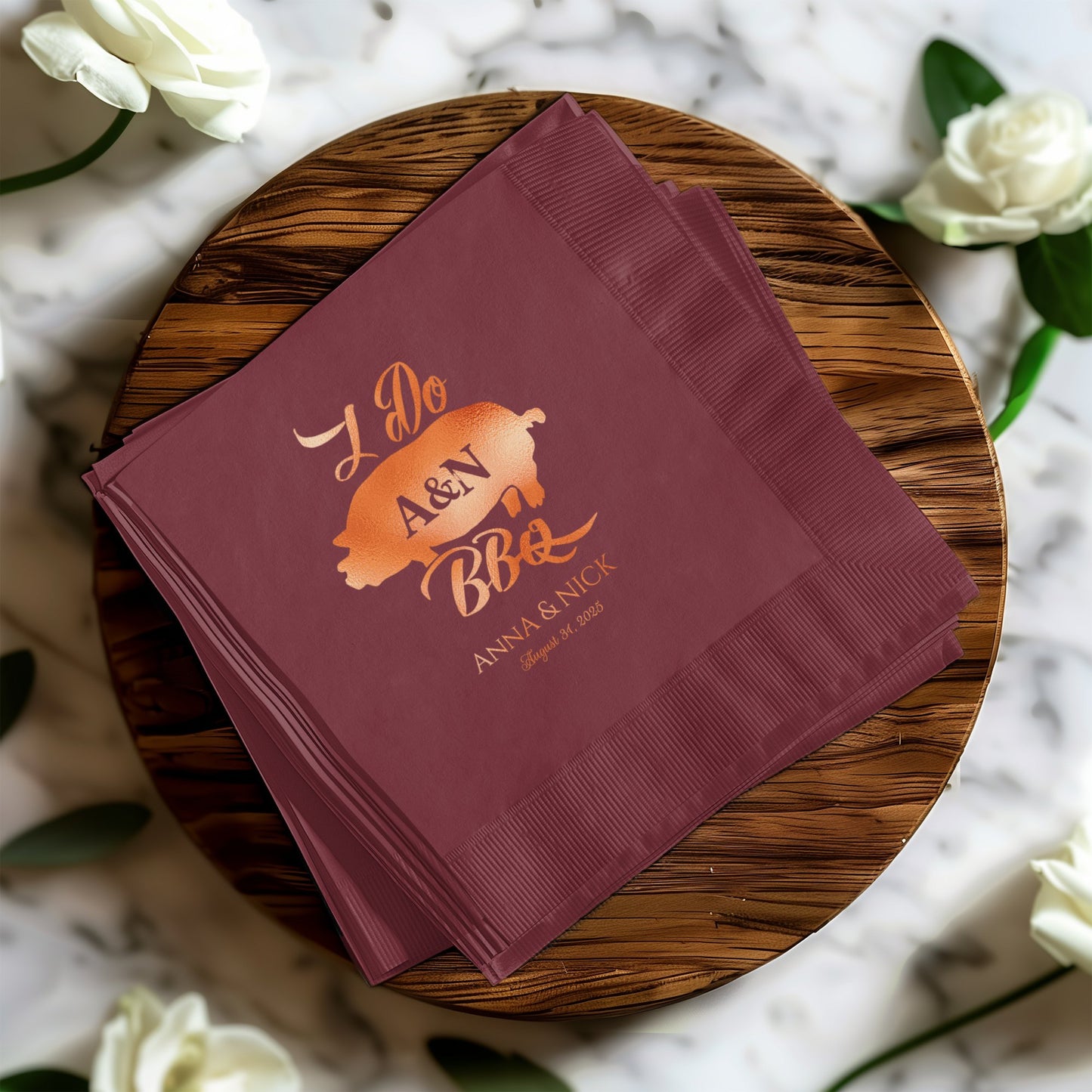 Personalized Wedding BBQ Event Napkins Product