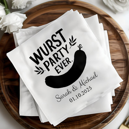 WURST PARTY EVER Custom Personalized Napkin product type
