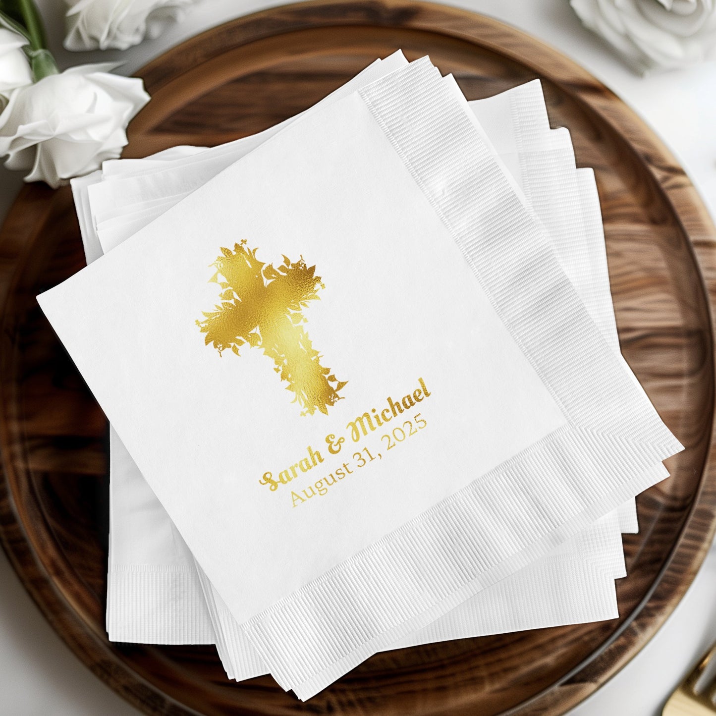 Personalized Wedding Date Napkins Product
