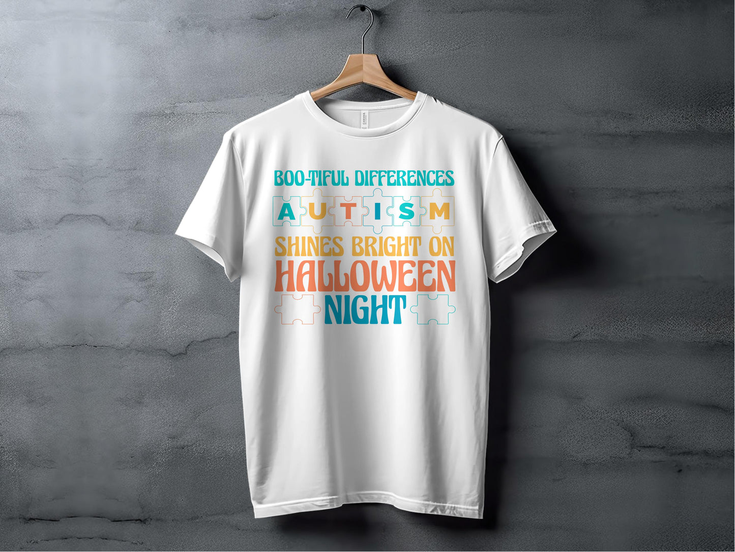 Autism Shines Bright on Halloween Night T-shirt product