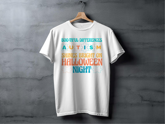 Autism Shines Bright on Halloween Night T-shirt product