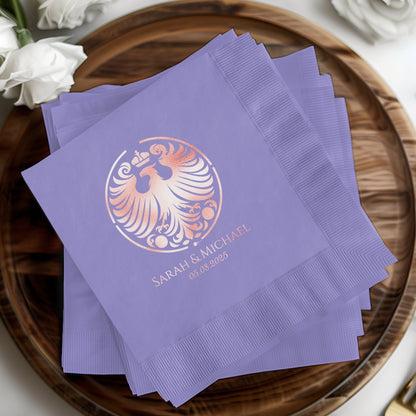Personalized Wedding Crest Design Napkins product