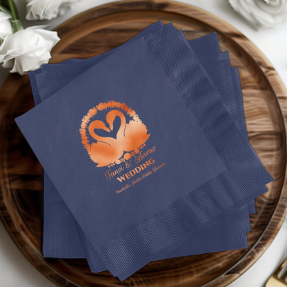 Elegant Swan Wedding Customized Napkin product
