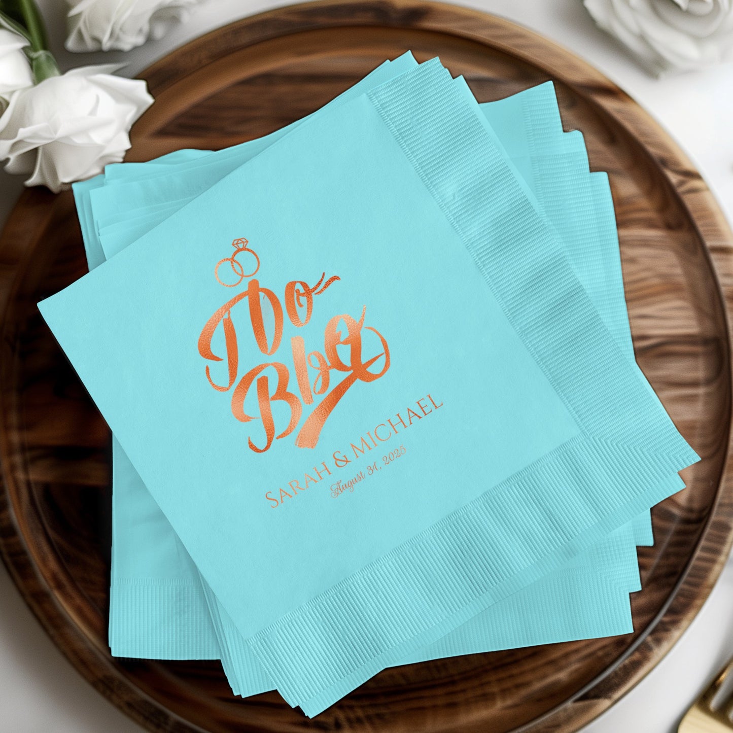 Elegant Personalized Wedding Napkins product type