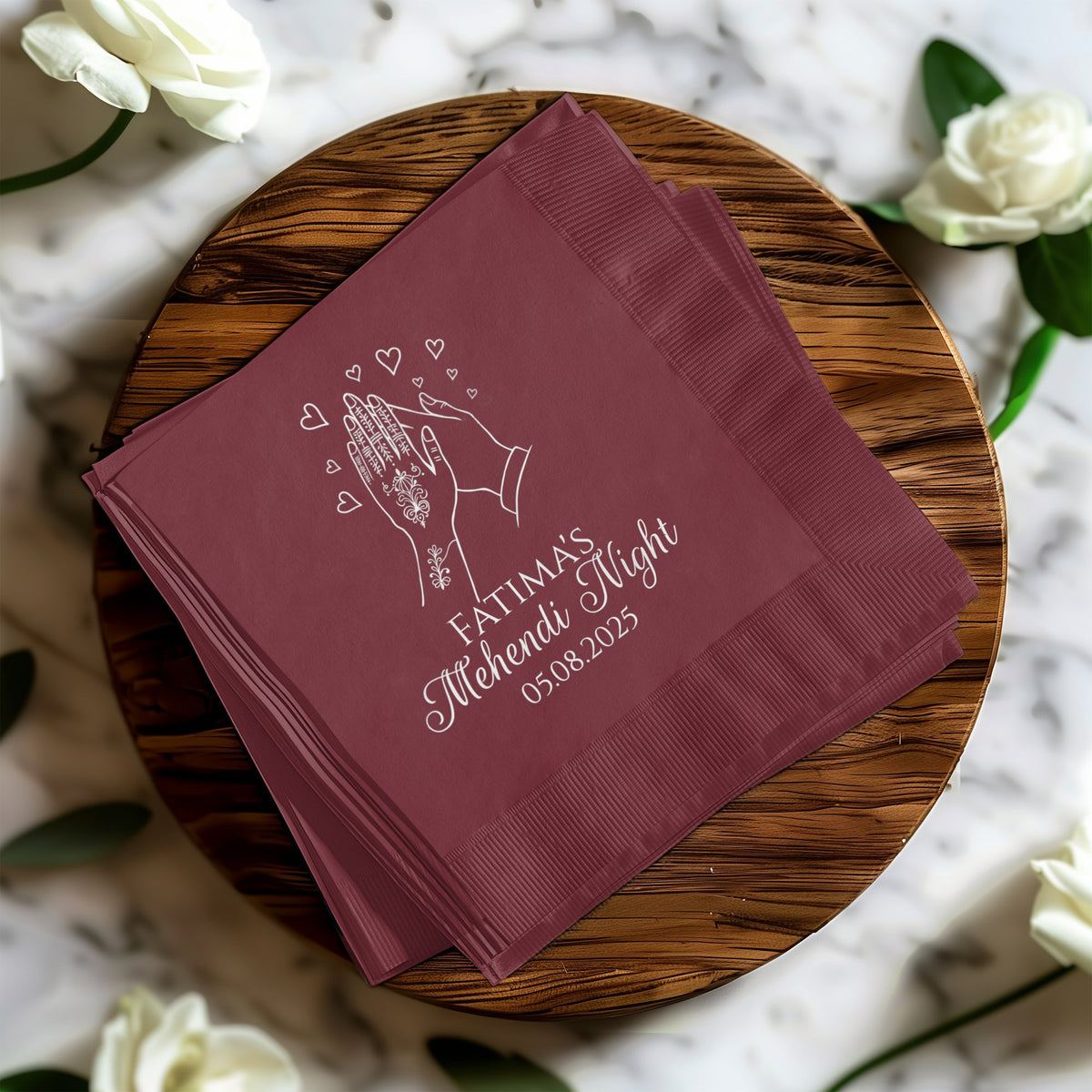 Custom Wedding Mehendi Night Party Napkin product