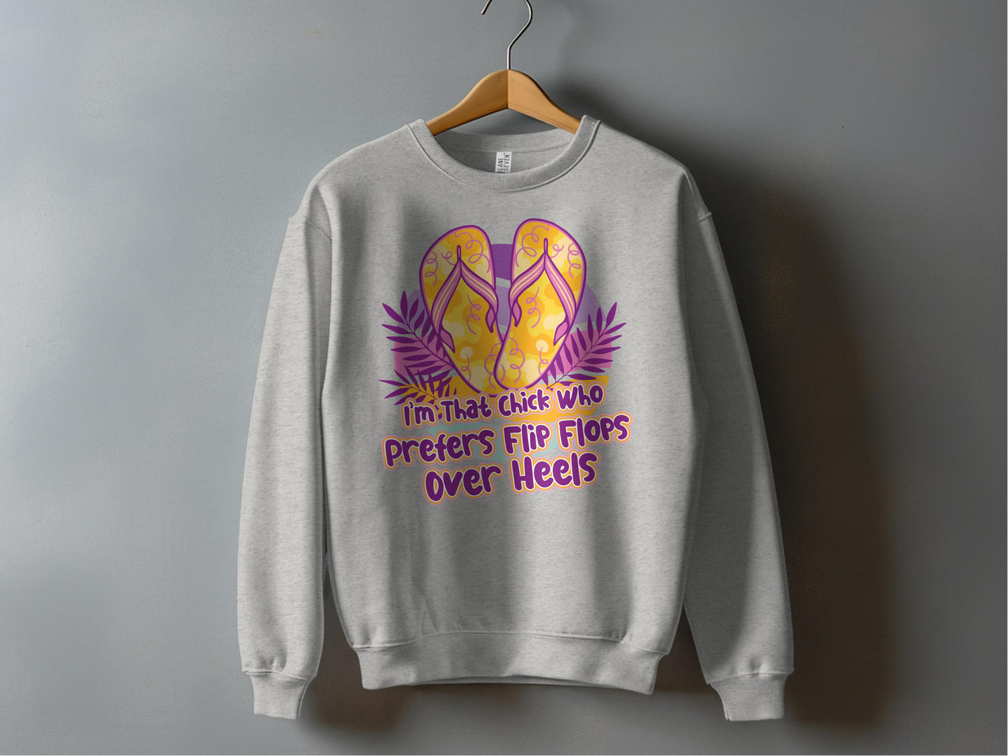 Comfortable Flip Flops Over Heels Sweatshirt product