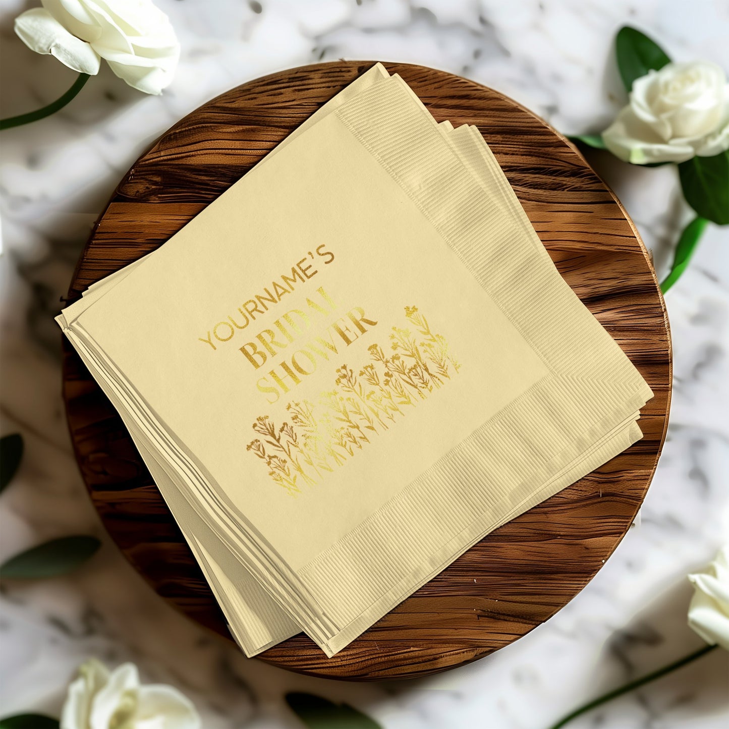 Personalized Botanical Bridal Shower Napkin product