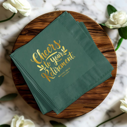 Cheers to Your Retirement Personalized Napkins product